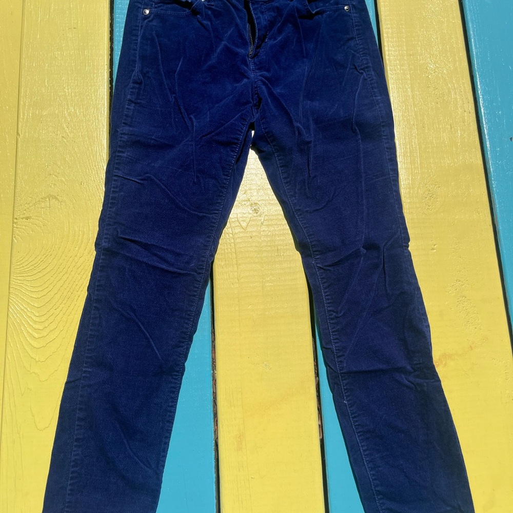 Men's Navy Blue Corduroy Pants